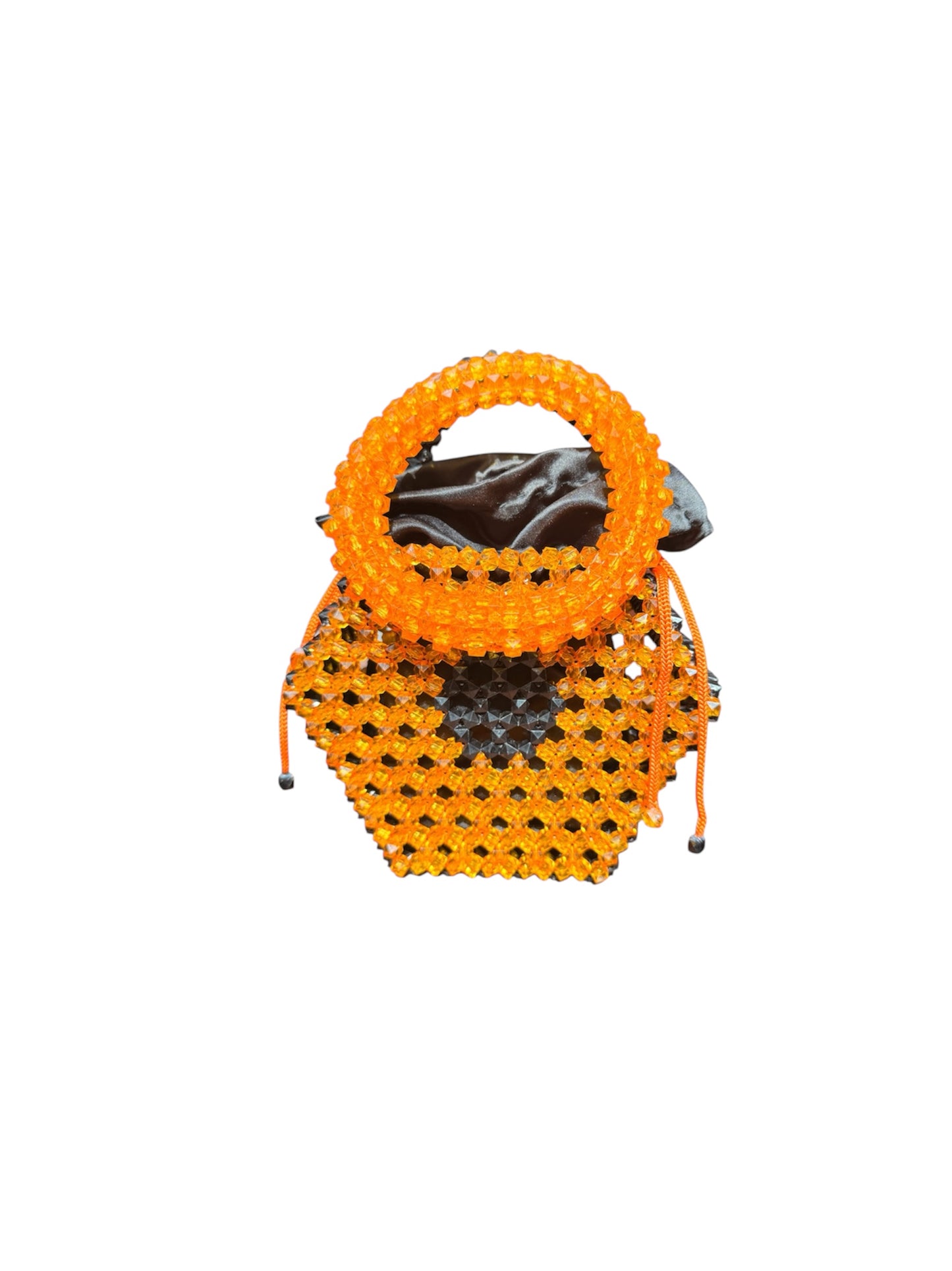 Sunburst African Beaded Drawstring Bag