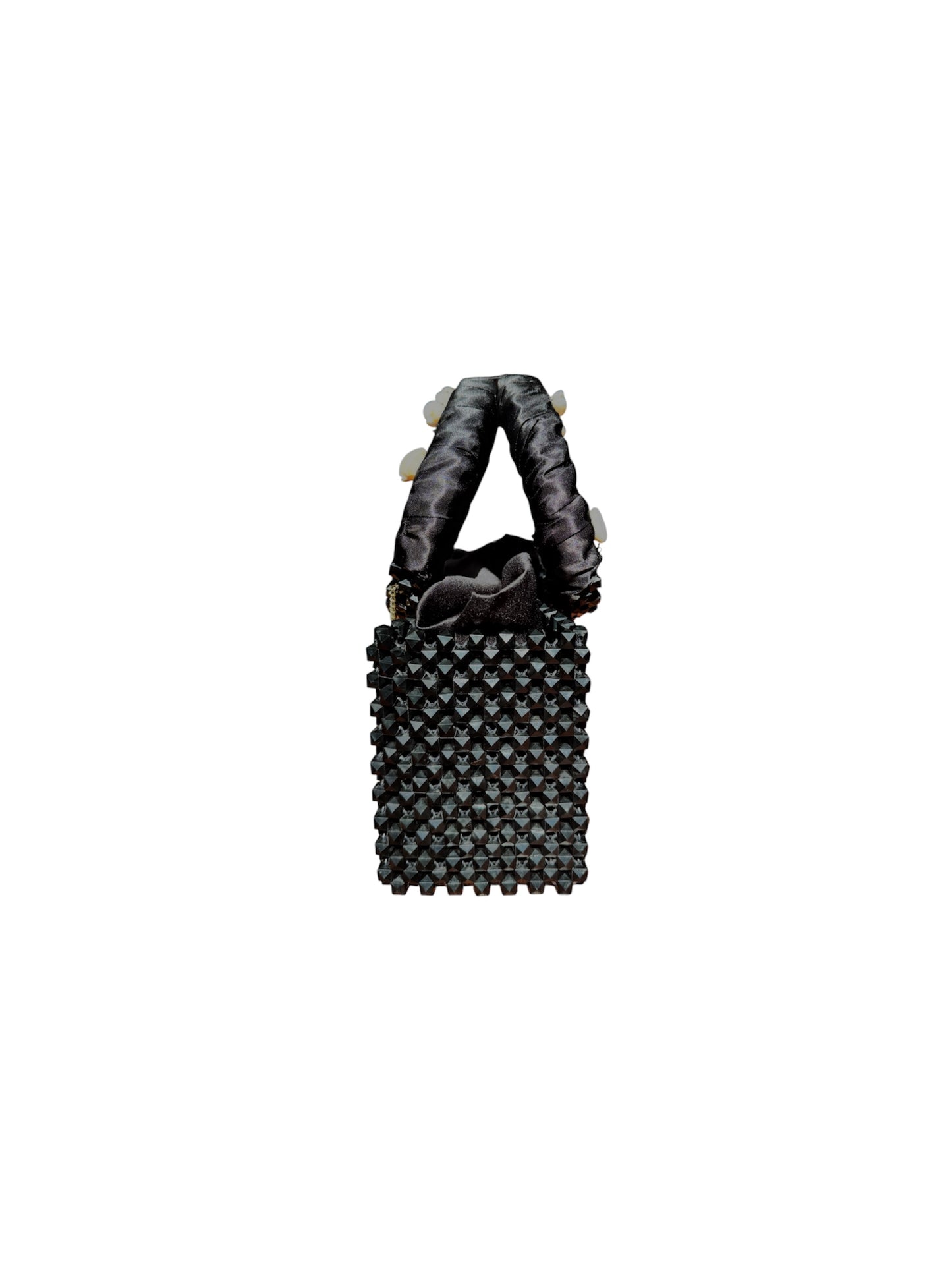 Elegant Handcrafted Bead Bag with Cowrie Adornments