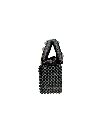 Elegant Handcrafted Bead Bag with Cowrie Adornments