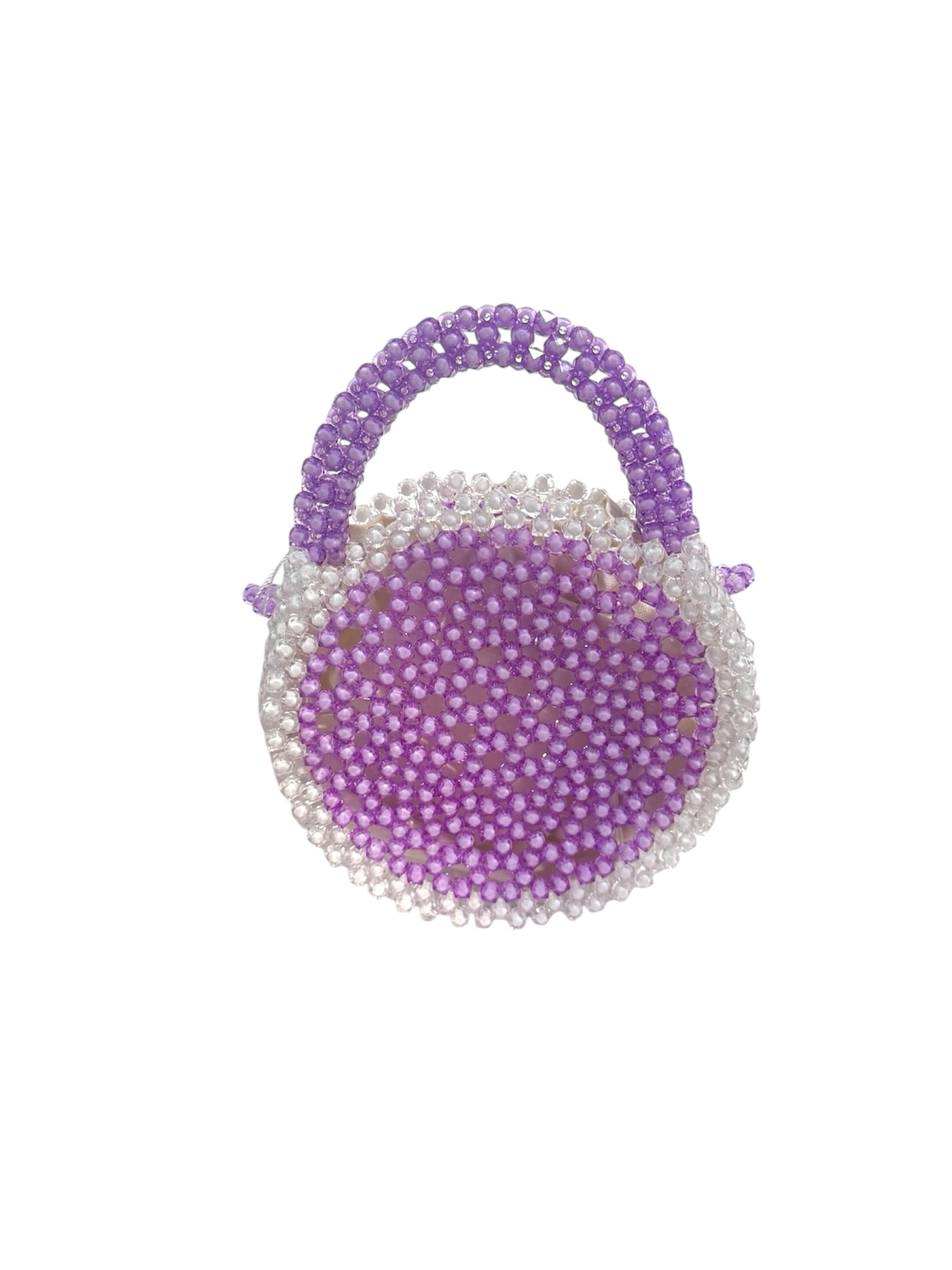 Lilac Charm Beaded Handbag