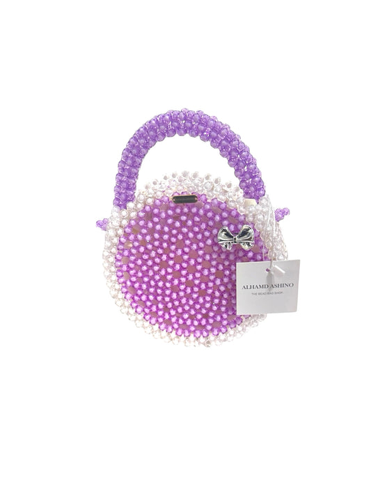 Lilac Charm Beaded Handbag